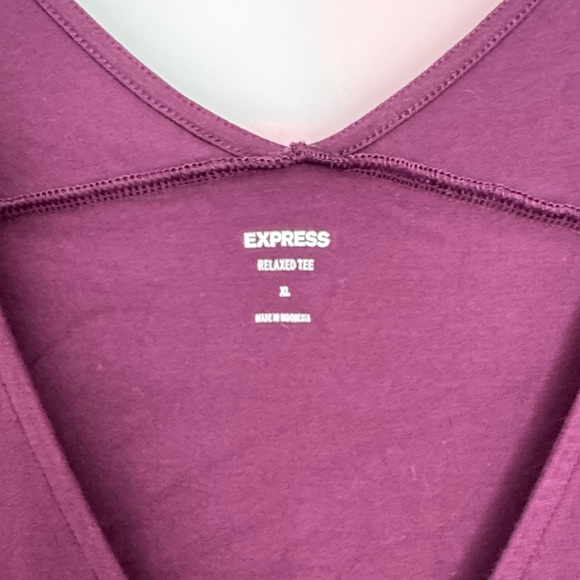 Women's V-Neck Long Sleeve Tunic - Deep Wine - Picture 2 of 4